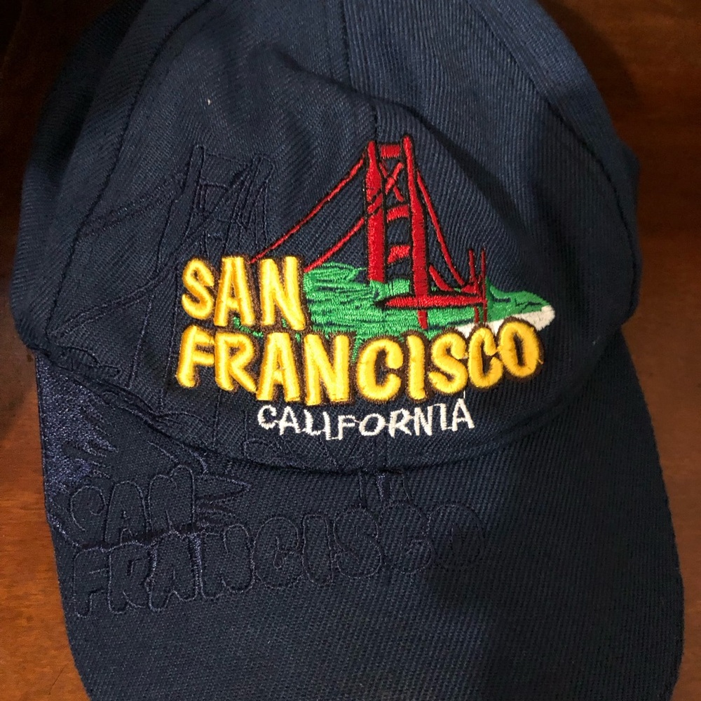Navy San Francisco California Embroidered Baseball Cap